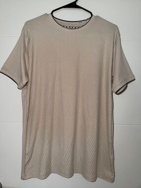 Denim & Flower Beige Short Sleeve Crew Neck Shirt